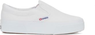 Superga Womens 2740 Platform Slip on Sneaker, White, 3 UK