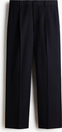H&M Elegante Hose aus Wollmix in Relaxed Fit - Blue