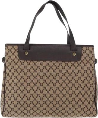 Celine Pre-owned Handbags, female, Beige, Size: ONE SIZE Pre-owned Canvas Handbag