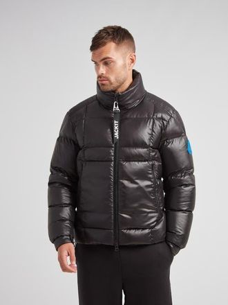 JACK1T EZ Boxed Funnel Neck Puffer Jacket in Black at Nordstrom, Size Xx-Large