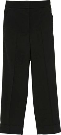 PESERICO Broeken, Dames, Zwart, S, Polyester, Pantaloni sartoriali dritti