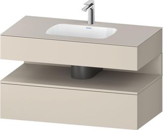 Duravit Qatego Lavabo Encastrado Con Base De Lavabo Consola, - Duravit