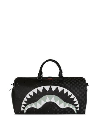 Sprayground Deep Space Drip shark checkerboard holdall - Black