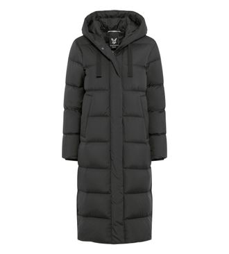 Fuchs Schmitt Steppmantel FUCHS SCHMITT Steppmantel, Damen, Gr. 46, schwarz, Web, Obermaterial: 100% Polyester, unifarben, regular fit lang, Rundhals, eingesetzt ge