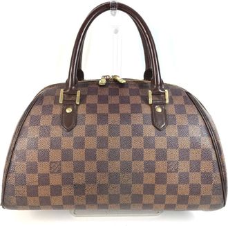 Louis Vuitton Brown Damier Canvas Boston Bag Handbag Tote Bag (Pre-Owned)