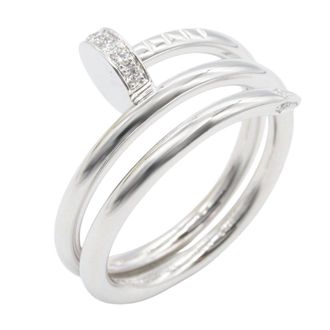Cartier Silver Clear White Gold (18K) Band Ring (Pre-Owned)