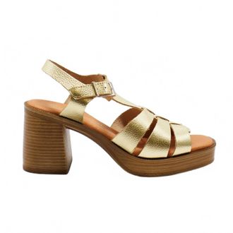 Eric Michael Womens Misha Open Toe Heeled Sandal In Gold