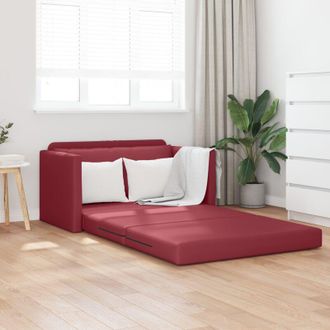 vidaXL Vidaxl - Divano letto Rosso vino 124 x 71 x 78 cm Pelle Artificiale