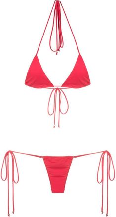 Amir Slama halterneck two-piece bikini - women - Polyamide/Elastane - GG - Red