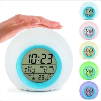 OEM Reloj Despertador Digital Led Para Ni&ntilde;os Con Luz Nocturna - Azul