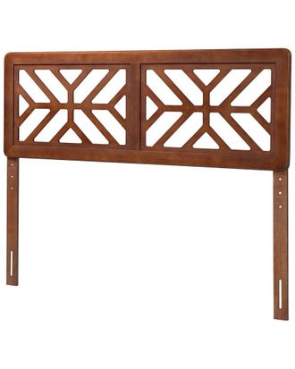 Baxton Studio Kalare Wood Full Headboard With Geometric Cutout Design
