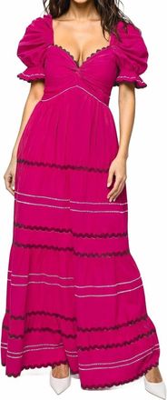 Celina Moon Ebony Maxi Dress In Pink