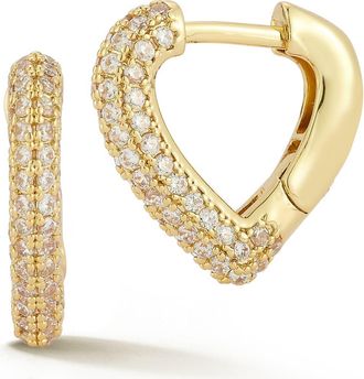 Glaze Jewelry Cubic Zirconia Dagger Hoop Earrings in Gold at Nordstrom Rack