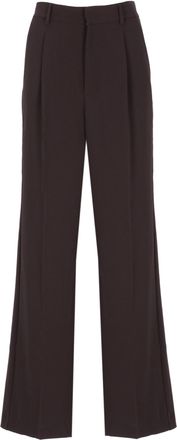 Andamane Purple Wide-Leg Crepe Pants