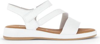 Gabor Schoenen, Dames, Wit, 37 EU, Leer, Witte leren sandalen