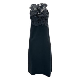 D.exterior Zwarte Kant Mouwloze Jurk - Dames - Casual kleedjes - Zwart - XS - Kleedjes