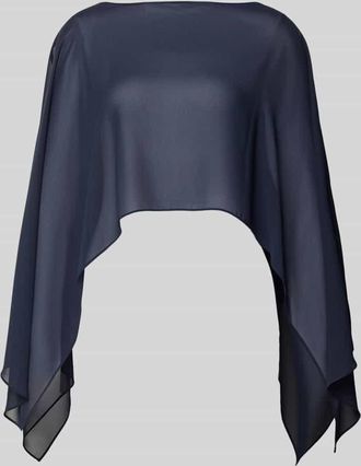 Christian Berg Cocktail Relaxed Fit Stola in semitransparentem Design in Marine Melange, Gr&ouml;&szlig;e XL