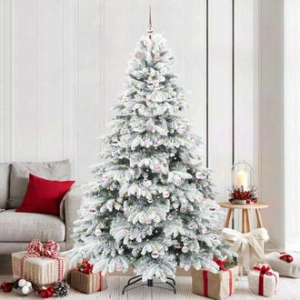 vidaXL &Aacute;rbol De Navidad Artificial Con 300 Led Verde 210 Cm Pe Y Pvc
