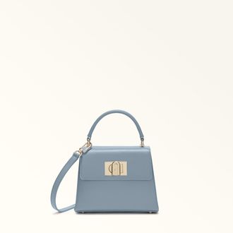 Furla 1927 Borsa A Mano Mini Celestial Blu Pelle Stampata Donna
