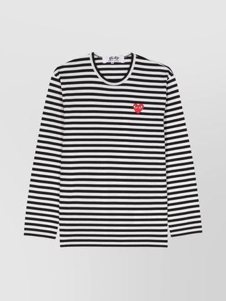 Comme Des Gar&ccedil;ons striped cotton long-sleeve t-shirt