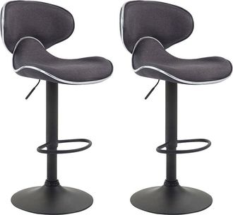 Clp Set 2 Sgabelli Cucina Las Vegas V2 in Tessuto grigio scuro nero