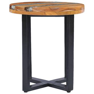 vidaXL Vidaxl - Mesa De Centro De Madera Maciza De Teca Y Polirresina 40x45 Cm