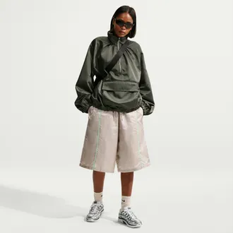 Nike Womens Nike Sportswear Loose Mid-Rise Woven Shorts in Brown | IV5021-236