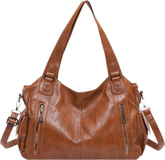 Generic Tote Bag - 15 Inch | PU Leather - Large Capacity Shoulder Strap Adjustable Design Women Handbag Daily Use Work School Travel Gift Durable Spacious Fas