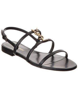 Saint Laurent New Cassandra Leather Sandal