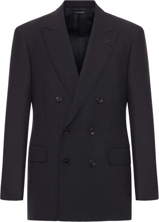 Tom Ford High Twist Broken Twill Double Breast Jacket