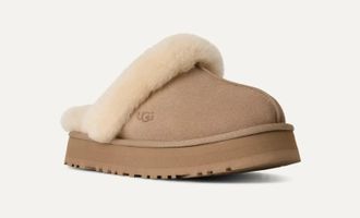 UGG Disquette 1122550-SAN Slippers Womens Sand Suede Slip On Casual Shoes GUG301