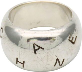 Chanel Silver Silver 925 Band Ring (Pre-Owned)