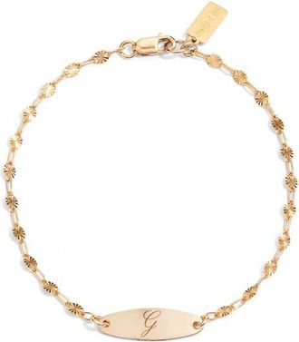 Set & Stones Bank Initial Bracelet in Gold /G at Nordstrom