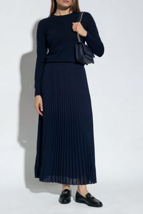 Michael Michael Kors Pleated Skirt, Womens, Navy Blue