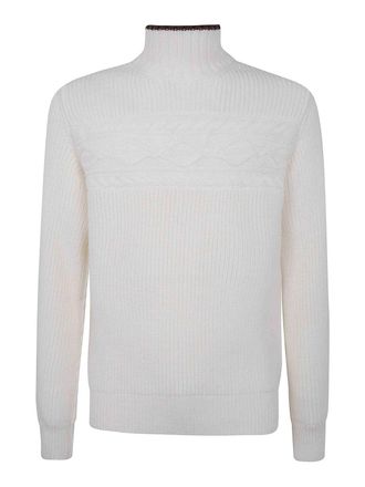 Ermenegildo Zegna Pure Wool Pearl Stitch High Neck