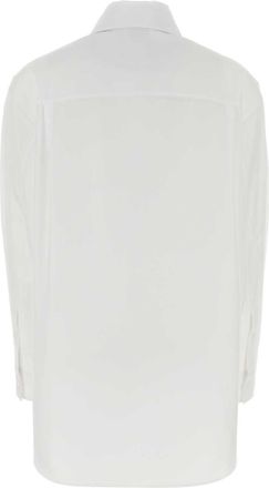 Alexander McQueen Womens Cotton Poplin Shirt White