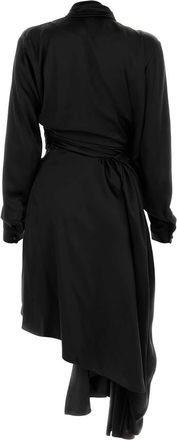 Balenciaga Womens Dress Black Silk