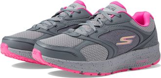 Skechers Womens Go Run Consistent-Vivid Horizon Sneaker, Grey-Pink, 5.5 UK