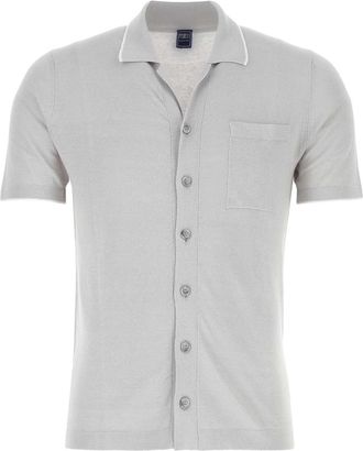 Fedeli Grey Linen Blend Cardigan