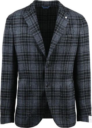 Luigi Bianchi Mantova Blazers - Heren - Blazers - Blauw - L - Wol - Jassen