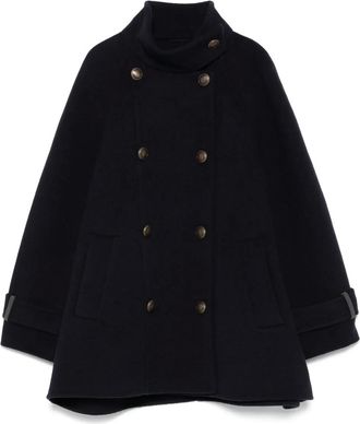 Brunello Cucinelli Cappotto doppiopetto - Blu