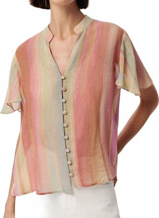 Exquise Nadine Blouse In Pink Multi