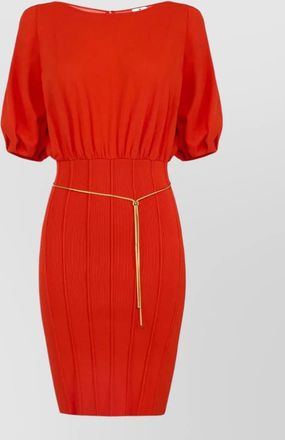 Elisabetta Franchi knit mini dress snake waist belt