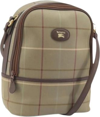 Burberry Pre-owned Cross Body Bags, female, Brown, Size: ONE SIZE Pre-owned Vintage Canvas Shoulder Bag