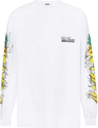 Msgm Long Sleeve Cotton T-shirt