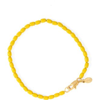 Clare Vivier Enamel Barrel Chain Bracelet in White at Nordstrom