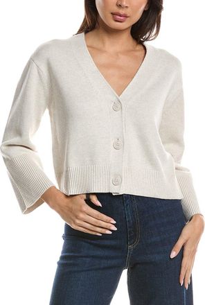 Fort&eacute; Cashmere Wide Sleeve Button Shoulder Sweater