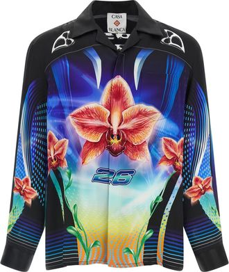 Casablanca Mens Orchid Racer Shirt