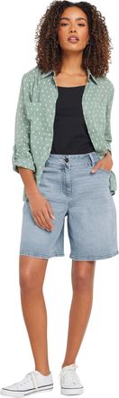 M&Co Womens Light Wash Bermuda Shorts - Womens