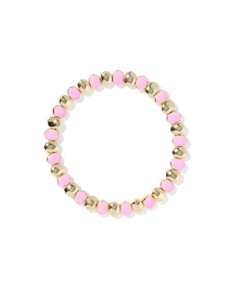 Kendra Scott Womens Daphne Enamel Stretch Bracelet In Gold Light Pink